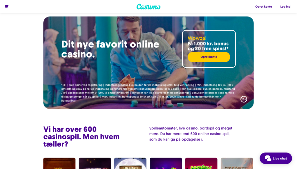 Casumo casino hjemmeside