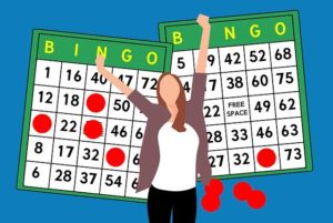 En glad online bingo vinder