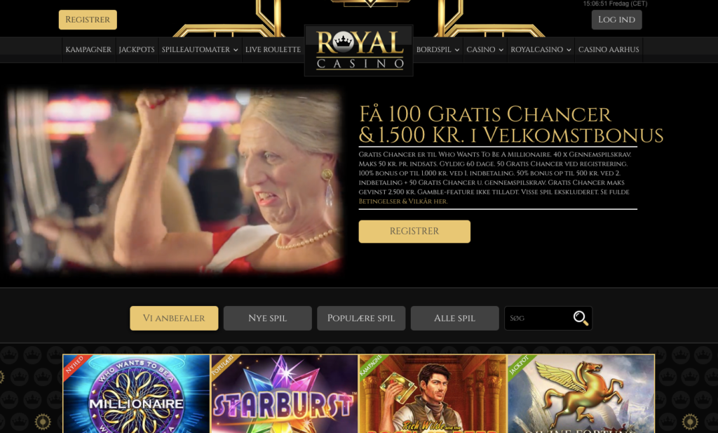 Royal Casino hjemmeside